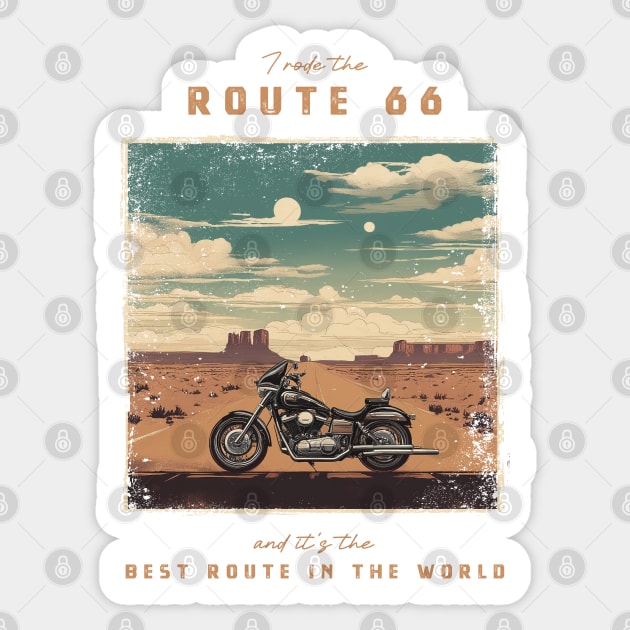 The U.S. Route 66 - best motorcycle route in the world Sticker by Bikerkulture